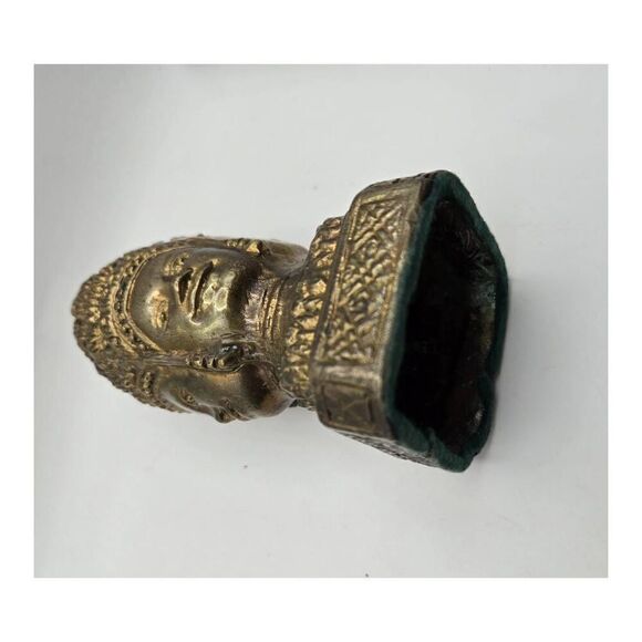 Vintage Solid Brass 4 Face Mukhalinga Statue - Picture 6 of 8